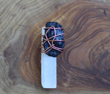 Load image into Gallery viewer, Wrapped Black Tourmaline x Selenite
