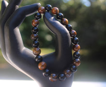 Load image into Gallery viewer, Tigers Eye x Black Tourmaline Bracelet
