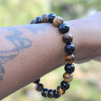 Tigers Eye x Black Tourmaline Bracelet